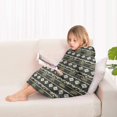 thumbnail image 4 of Black Buffalo Geometric Pattern Blanket Hoodies for Kids 6-13YR Oversize Wearable Blanket Hoodies for Boys Girls Teens, 4 of 7
