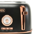 thumbnail image 4 of Haden Dorset 4-Slice Wide Slot Stainless Steel Toaster, Black / Copper - 75083, 4 of 9