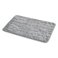 thumbnail image 1 of Bath Rug Memory Foam Mat 3D Pebble Light Gray 32"L x 20"W, 1 of 6