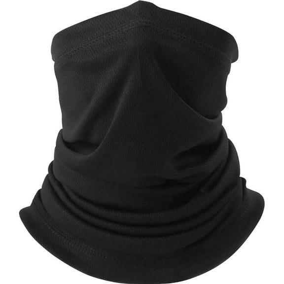 NOGIS Breathable Solid Neck Gaiter Face Mask, Black