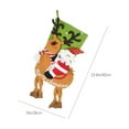 thumbnail image 3 of LanSuare 24Inch Christmas Stocking with Elk, Large Red Green Personalized Christmas Stockings, Hanging Ornaments Candy Gift Bags for Christmas Decorations, 3 of 7