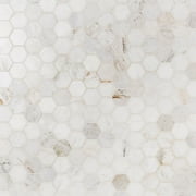 Bond Tile Polar White 11.73 in. x 12 in. Hexagon Polished Marble Mosaic Tile (0.97 Sq. Ft. / Sheet)