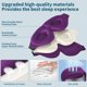 thumbnail image 5 of 3D Sleep Mask for Side Sleeper, Light Blocking Sleeping Eye Mask for Women Men, Contoured Cup Night Blindfold, Luxury Eye Cover Eye Shade with Adjustable Strap for Travel, Nap, Purple, 5 of 5