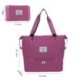 thumbnail image 4 of Bolsa de gimnasio grande con compartimento para zapatos - Bolsa deportiva de 40L para hombres y mujeres, bolsa de viaje resistente al agua con bolsillo húmedo/seco, diseño plegable, 4 of 6