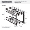 thumbnail image 5 of Leumius Bunk Bed Twin Over Twin, Metal Twin Size Bed Frame with Safety Guardraild for Boys Girls, Junior, Low Profile Space Saving Design,Black, 5 of 13