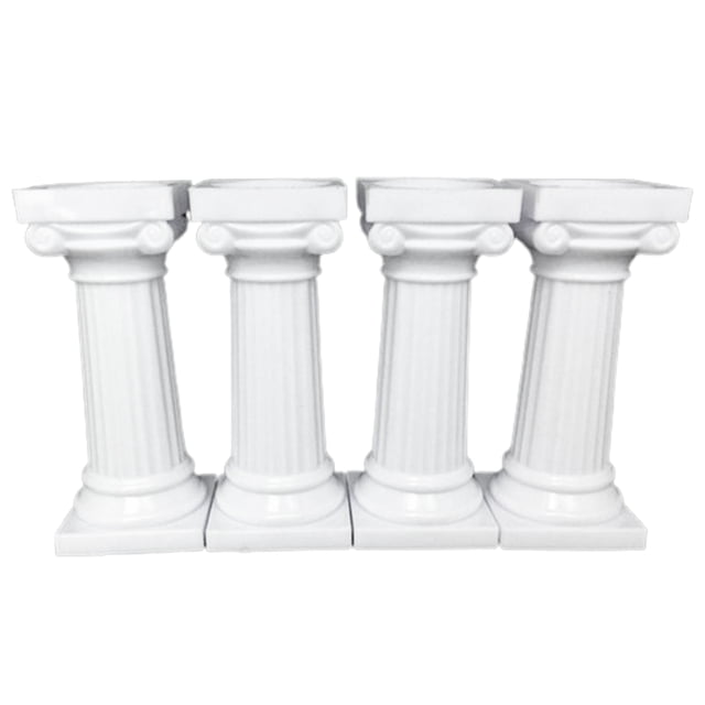 Flmtop 4Pcs/Set Cake Rods Non-stick Reusable Plastic Delicate Cake Standing Grecian Pillars Gathering Supplies