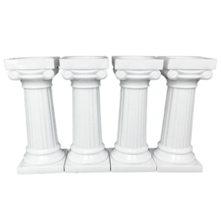 

XM Culture 4Pcs/Set Cake Rods Non-stick Reusable Plastic Delicate Cake Standing Grecian Pillars Gathering Supplies