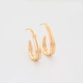 thumbnail image 4 of Aretes Medias Arracadas Dama Ovaladas Facetadas Oro 18K Lam dorado Unitalla, 4 of 7