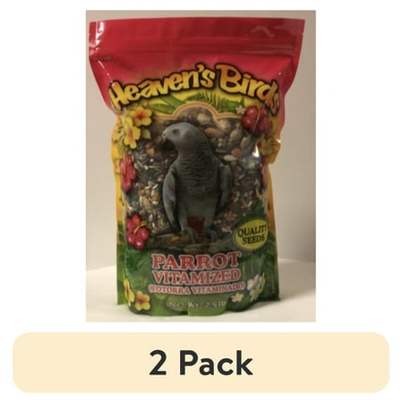 (2 pack) Heavens Birds+ Parrot Vitamized Seed Mix + 40oz