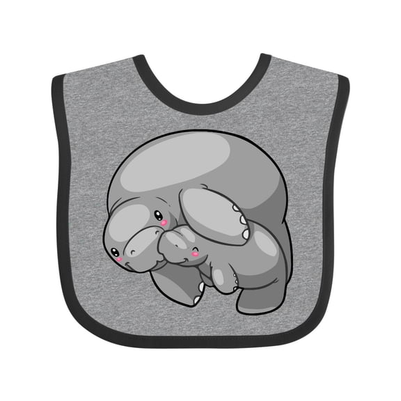 Inktastic Cute Manatee Family Boys or Girls Baby Bib