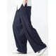 thumbnail image 1 of Pantalones de lino pegajosos para hombre Pantalones sueltos y rectos para hombre Pantalones casuales de otoño de algodón y lino Pantalones anchos con colgante para hombre, 1 of 2