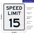 thumbnail image 3 of Speed Limit 15 MPH Sign,, 3 of 8