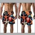 thumbnail image 3 of luoweisi Men's Beach Shorts Quick Dry Swim Trunks with Mesh Lining Starfish L, 3 of 5