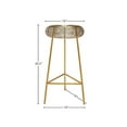 thumbnail image 3 of Meridian Furniture Tuscany Gold Metal Bar Stool, 3 of 7