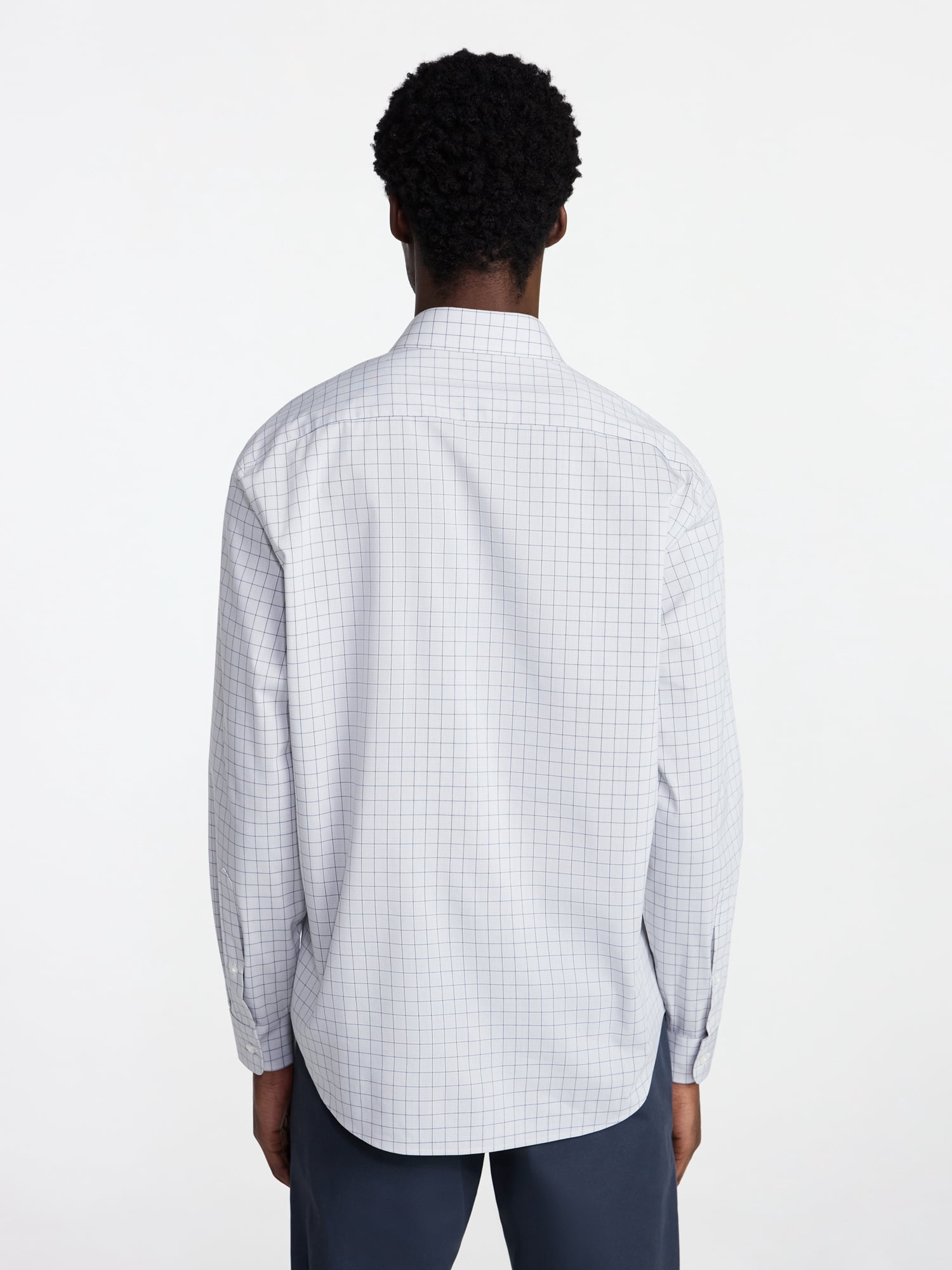 George Men's and Big Men's Classic Dress Shirt with Long Sleeves, Sizes S-3XL