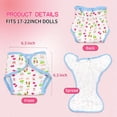 thumbnail image 4 of Juego de pañales Pedolltree Reborn Baby Doll de 17 a 22 pulgadas, 4 piezas, 4 of 7