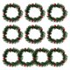 thumbnail image 3 of 10 piezas de corona navideña con agujas de pino, adorno colgante hecho a mano para puerta, para árbol de Navidad, fiesta, decoración del hogar, 3 of 4