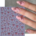 thumbnail image 2 of Stickers para nail art KSTBJN de San Valentín en dorado, plateado y rojo, 2 of 9