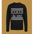 thumbnail image 5 of Old Glory Mens Santa Sleigh Ugly Christmas Sweater Long Sleeve T Shirt, 5 of 6
