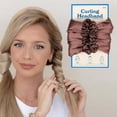 thumbnail image 3 of Rizador Flexible Sin Calor, Rizador de Pelo Largo Y Mediano, Banda para Dormir, Diadema DIY, Rizador de Pelo para Mujeres, Rizadores de Pelo Perezosos - Café Sunnimix Barras de curling, 3 of 7