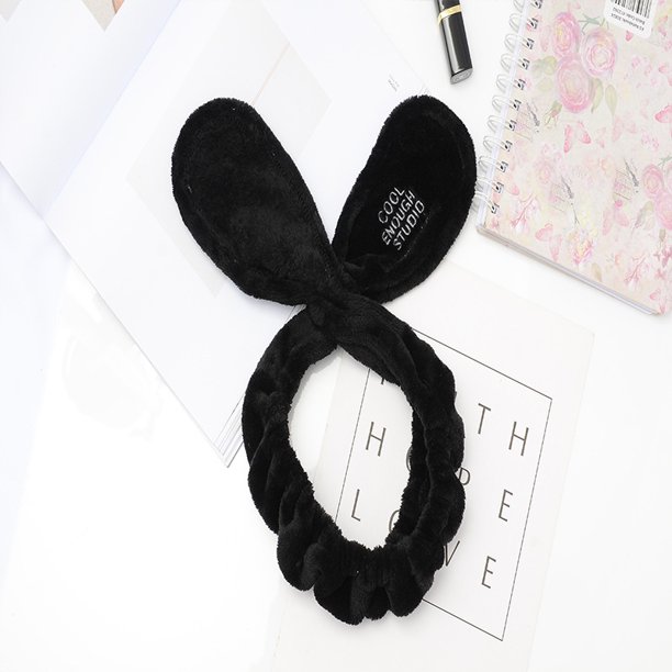 Banda para el cabello con orejas de conejo en forma de cruz de alambre, banda para el cabello para maquillaje, accesorios para el cabello, linda banda para el cabello para lavarse la cara