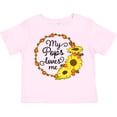 thumbnail image 3 of Inktastic My Pops Loves Me with Sunflower Wreath Boys or Girls Toddler T-Shirt, 3 of 5