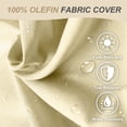 thumbnail image 6 of BPS 22x24x5 inch Outdoor Deep Seat Cushion, Water-Resistant Patio Furniture Cushions for Outdoor Chairs, Sofa, Couch, 2-Piece, Pale Yellow, 6 of 9