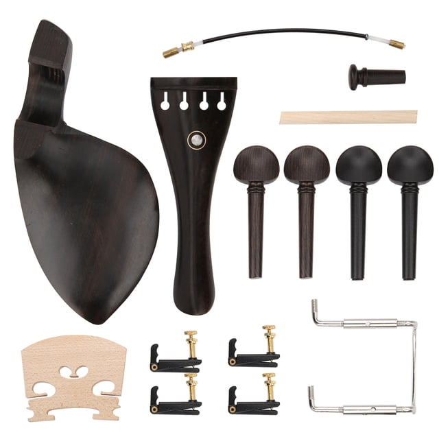 Puente De Violín, Cola De Clavija De Puente De Violín De Madera De Arce De Textura Dura, Sintonizadores De Material De Aleación Para Amantes De Instrumentos Profesionales De ANGGREK Violin Chin Rest