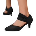 thumbnail image 4 of Wovix Sandals For Women Closed Toe High Heel Shoes Pointed Toe Slip On Ankle Strap Commuting Footwear Casual Daily Wear, 4 of 5