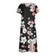 thumbnail image 3 of Vestido largo de playa con cuello redondo y manga corta con estampado floral sexy informal a la moda para mujer Pompotops ghjkhdj15358, 3 of 4