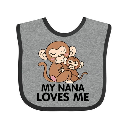 

Inktastic My Nana Loves Me Gift Baby Boy or Baby Girl Bib
