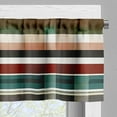 thumbnail image 2 of Ambesonne Modern Plaid Window Valance, Art Integrating Lines, 54" X 18", Redwood Teal Olive Green, 2 of 5