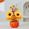 thumbnail image 5 of Luluy Fall Decor, Artificial Pumpkins with Maple Leaves Berries Sunflowers, Fall Decorations for Home, Thanksgiving Party Table Centerpieces for Kitchen Office Indoor, 5 of 6