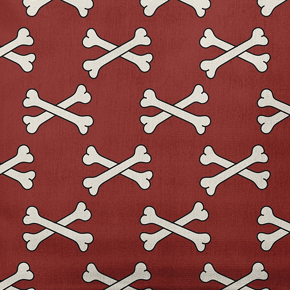 Simply Daisy 18" x 18" Cross Bones Decorative Throw Pillow, Maple Red