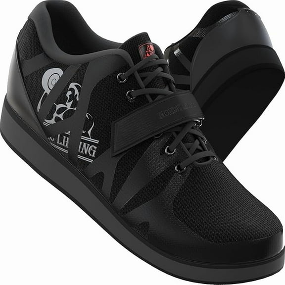 Nordic Lifting Powerlifting Shoes for Heavy Weightlifting - Men's Squat Shoe - MEGIN (Black - 9)