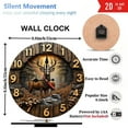 thumbnail image 3 of Deer Wall Clock with Rustic Home Decor 10-Inch Silent Wooden Wall Clock, Battery Operated (AA Batteries Not Included), Artistic Home Decor, 3 of 7