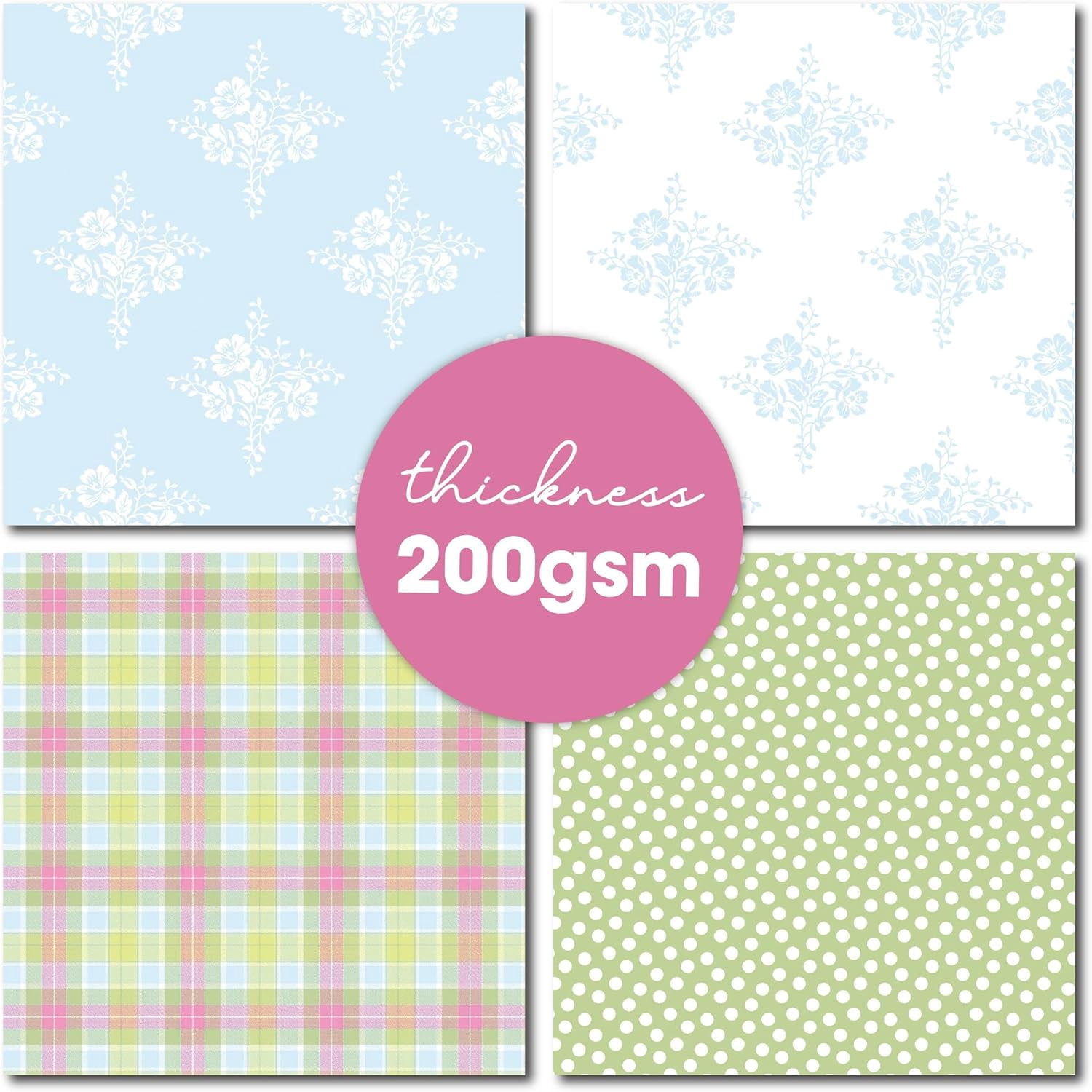48 sheets 12x12 Scrapbooking Cardstock Decorative Paper Pack - Flower Blossom - for Card Making Journaling Planner Origami Scrapbook Paper Scrapbook Materials Supplies