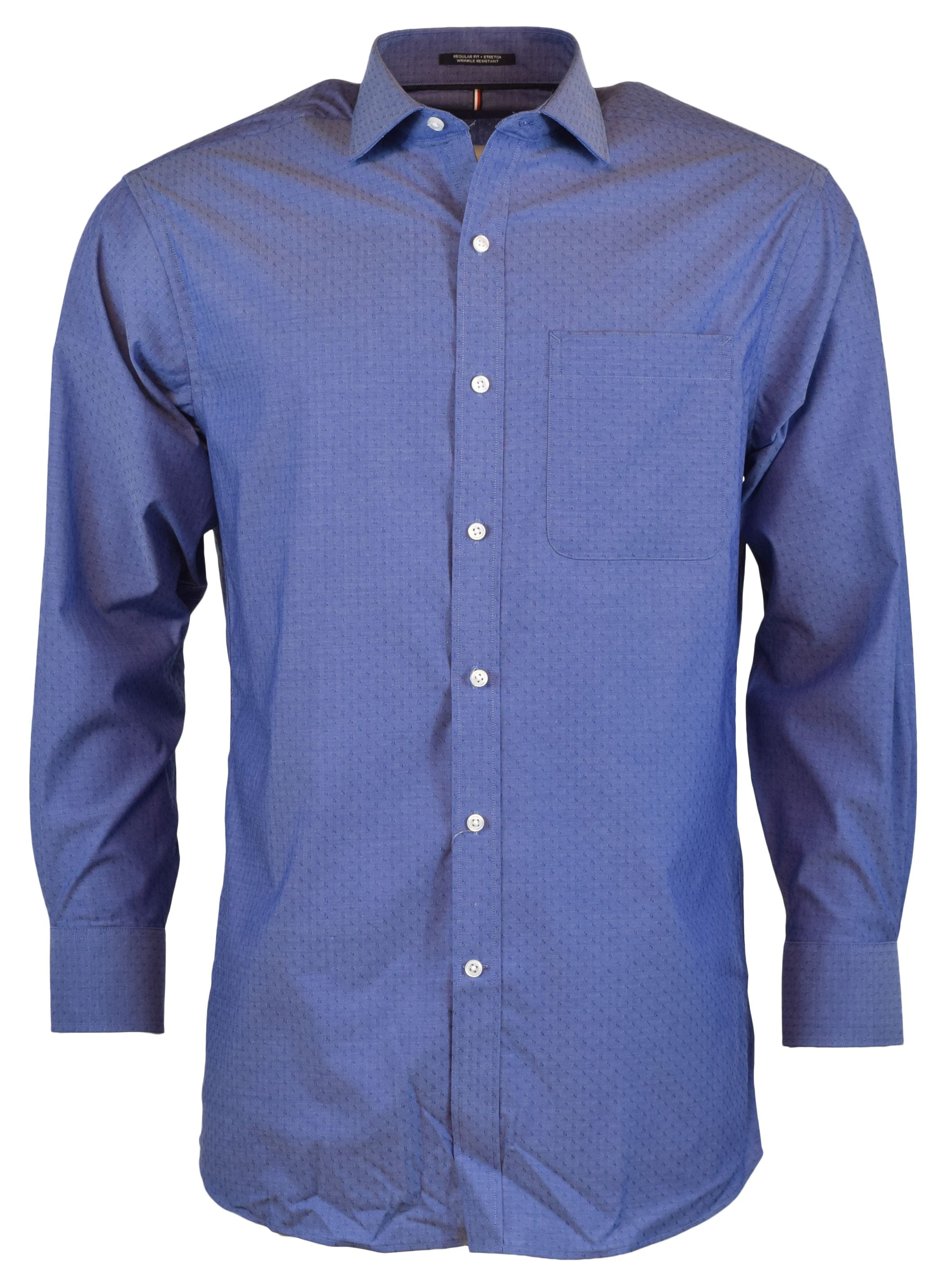 Tommy Hilfiger Men's Regular Fit Stretch Wrinkle Resistant Dress Shirt