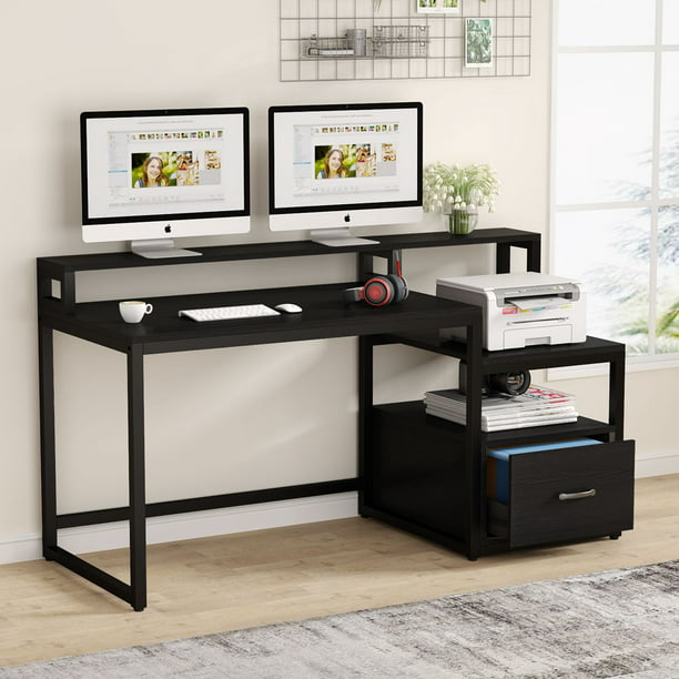 Tribesigns Computer Desk With File, Best Desk With File Cabinet