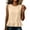 Beige, variant on Admvng Tank Tops for Women Ruffle Hem Crew Neck Sleeveless Solid Casual Summer Blouses