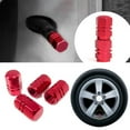 thumbnail image 2 of ALUMINUM 4PC Tire Wheel Rims Stem Air Valve Caps Tyre Car Bike Cover B8G0, 2 of 9