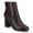 Chocolate, variant on Kit Stacked Heel Pointed Toe Inside Zipper Comfort Dress Booties