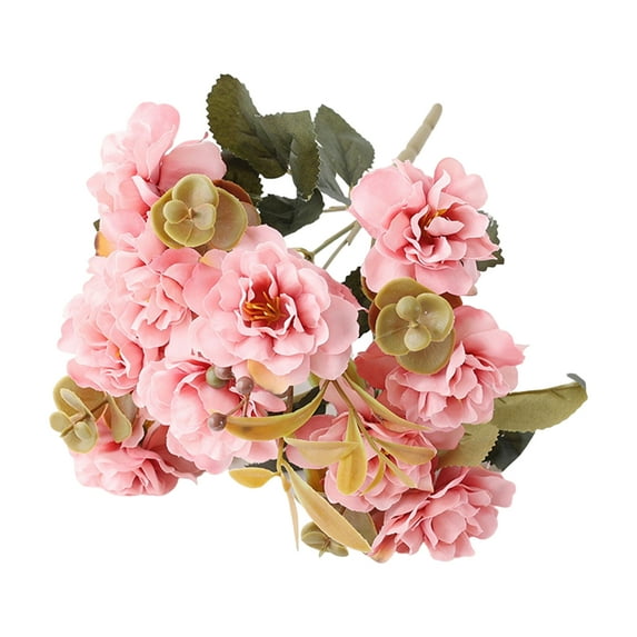 Mightlink 1 Bunch Artificial Flower Vivid Appearance Simulation Cherry Blossoms Wedding Arrangement Decor for Living Room