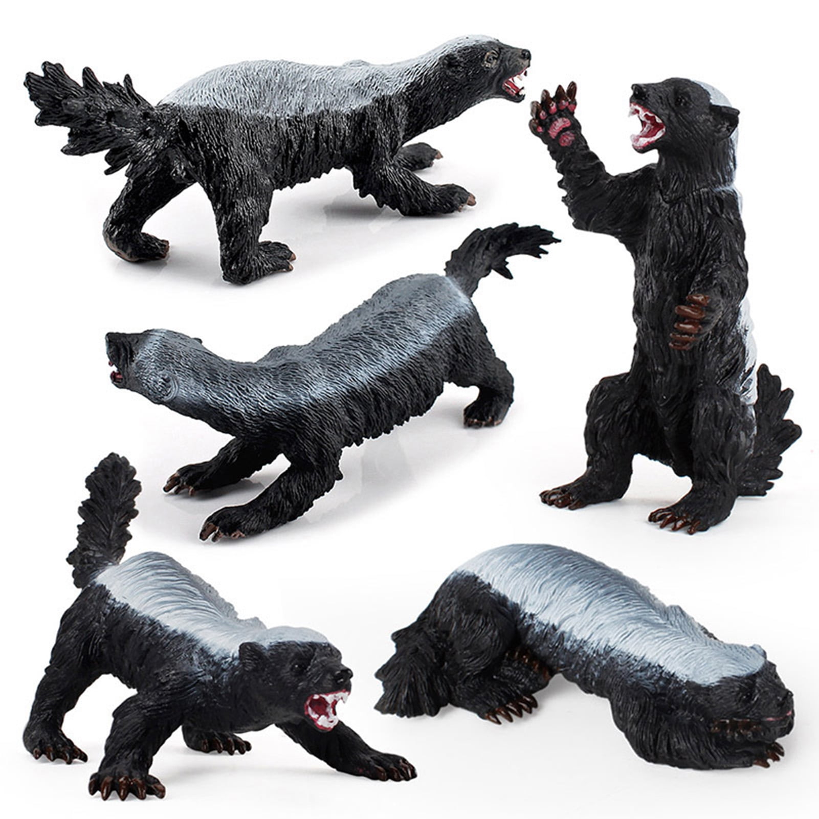  ZHONGXIN MADE Simulation Honey Badger Plush Toy - Black 16''  Realistic Wild African Badger Stuffed Animal Toys, Lifelike Standing Wild Animals  Plush Toy Collection Gifts for Kids (16 inch) : Toys