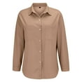 thumbnail image 6 of Casual Shirts for Women Long Sleeve Button Down Blouses Fall 2026 Solid Color Trendy Tops Womens Button Down Shirts Long Sleeve Cotton Gauze Tops Casual Collared Blouses Loose Fit, 6 of 7