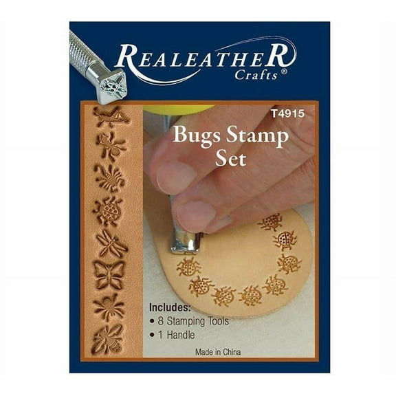 Realeather Crafts Leathercraft Bugs Leather Stamp Set T4915 8 Stamps