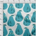 thumbnail image 2 of oneOone Rayon Turquoise Blue Fabric Fruits Craft Projects Decor Fabric Printed By The Yard 56 Inch Wide, 2 of 4