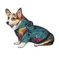 thumbnail image 6 of Goofa Neon Zombie Skull Pattern Small Dog Sweater Hoodies Pet Grey Hooded Soft Fleece Sweatshirts with Pocket Fall Winter Puppy Cat Sweaters Warm Clothes-Small, 6 of 8