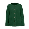 thumbnail image 4 of Liquidation d'Hiver Cardigans pour Femmes Manches Longues Manteau Ample Cardigan Chandail Uni, 4 of 6