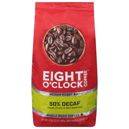 Eight O'Clock 50% Decaf Whole Bean Coffee 32 oz Bag
